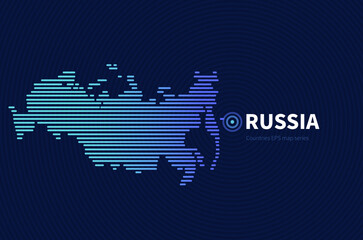 Russia map.
horizontal bar-shaped map of the countries for brochure.