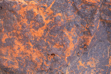 Detail of rock named siderite of antiquity 1.9 million years