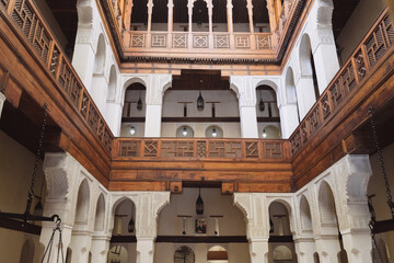 The interior of Foundouk Nejjarine in Fez