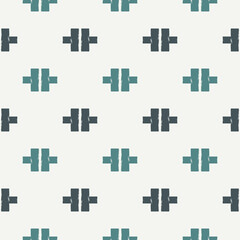 Paint brush strokes seamless pattern. Freehand design background. Crosses motif modern minimal ornament. Trendy handdrawn doodle geometric print