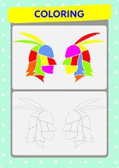 This worksheet is about coloring the pictures.