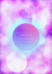 Rainbow Background. Light Concept. Magic Ultraviolet Template. Memphis Dots. Simple Flyer. Gradient Pattern. Purple Tech Presentation. Hologram Design. Blue Rainbow Background