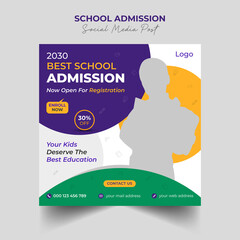 School Admission Social Media Post Template