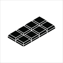 Chocolate icon. High quality black outline pictogram for web site design. Vector illustration on a white background.