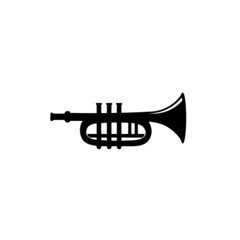 Trumpet image icon template vector