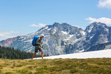 Hike in mountains