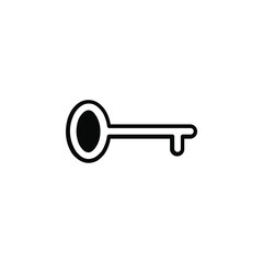 Key Solid Line Icon Vector Illustration Logo Template. Suitable For Many Purposes.