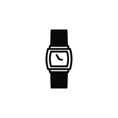 Watch, Wristwatch, Clock, Time Solid Line Icon Vector Illustration Logo Template. Suitable For Many Purposes.