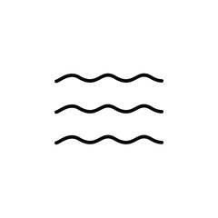 Ocean, Water, River, Sea Solid Line Icon Vector Illustration Logo Template. Suitable For Many Purposes.