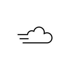 Wind, Air Solid Line Icon Vector Illustration Logo Template. Suitable For Many Purposes.