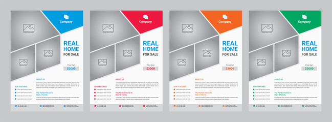 Real Estate Flyer Template Design Vector