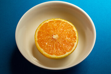 orange on a plate