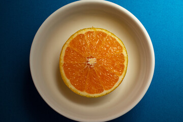 orange on a plate