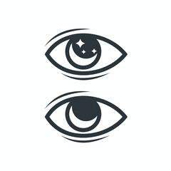 illustration of night vision, night vision icon, vector art.