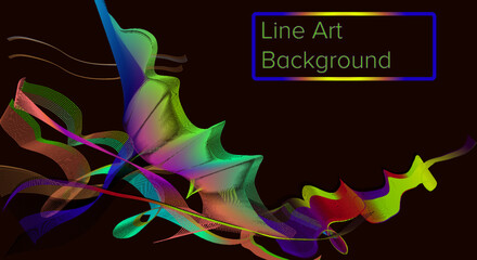 abstrack background, line drawing, blend and shape gradient