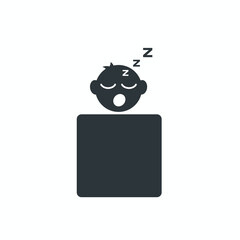 illustration of sleep time, vector art.