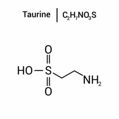 chemical structure of Taurine (C2H7NO3S)