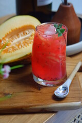 a glass of  squash cocktail 