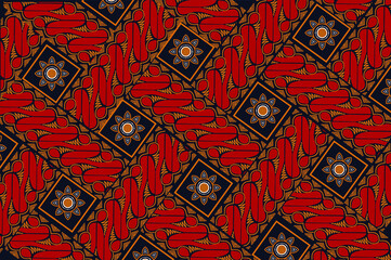 Parang Batik motifs combined with various motifs, Draw diagonal lines from high to low that are interwoven diagonally symbolizing continuity