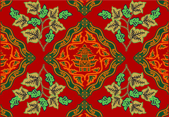 ndonesian batik motifs with very distinctive patterns. exclusive backgrounds. Vector Eps 10