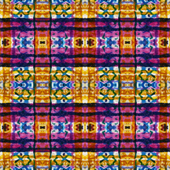 Beautiful colorful textured geometric seamless pattern 