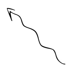 black arrow isolated on white background