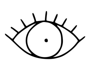 black eyes illustration isolated on white background