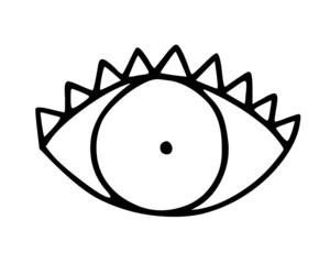 black eyes illustration isolated on white background