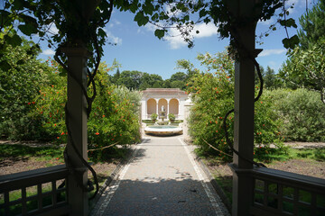 The View Inside Hamilton Garden in Hamilton, New Zealand.
