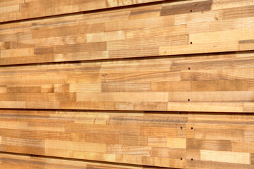 Close-up of a horizontal wooden board panels at San Francisco, California