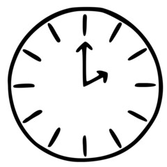 black clock isolated on white background