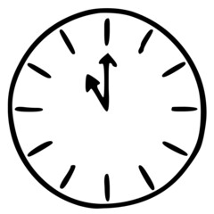 black clock isolated on white background