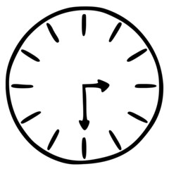 black clock isolated on white background