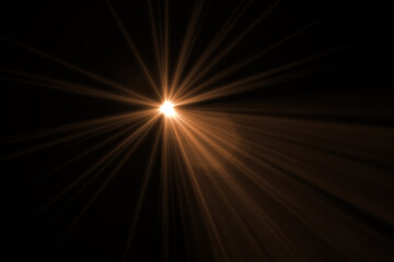 lens flare effect on black background