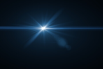 lens flare effect on black background