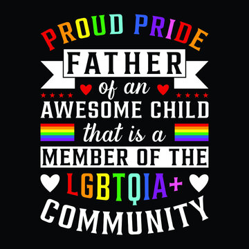 Proud Pride Father I Love My Daughter Girl Dad Lesbian LGBTQ T-Shirt