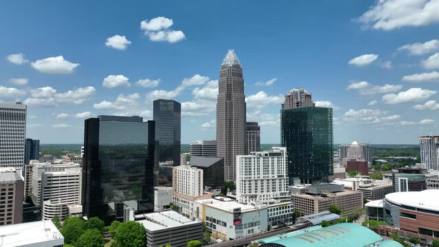 Aerial view of the Queen City, Charlotte, North Carolina