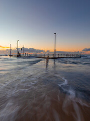 Dawn view of Mona Vale rock pool, Sydney, Australia.