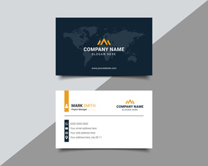 Multipurpose Creative corporate business card design Template Double side with professional Elegant