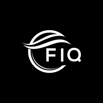 FIQ letter logo design on black background. FIQ  creative initials letter logo concept. FIQ letter design.

