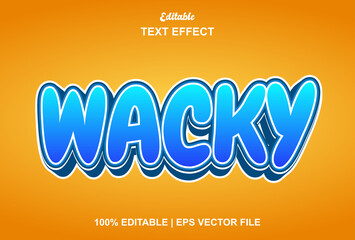 wacky text effect with orange color 3d style. - obrazy, fototapety, plakaty