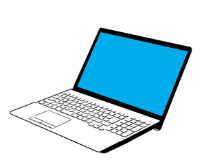 ノートパソコンのベクターイラスト
