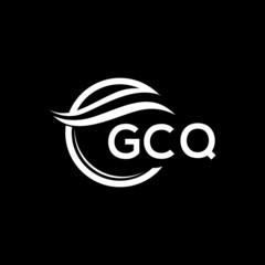 GCQ letter logo design on black background. GCQ  creative initials letter logo concept. GCQ letter design.
