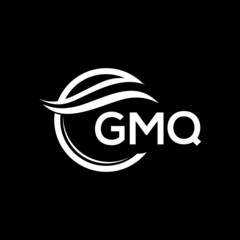 GMQ letter logo design on black background. GMQ  creative initials letter logo concept. GMQ letter design.