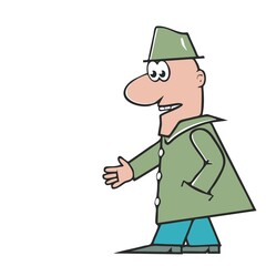 Senior, old man, conceptual vector illustration