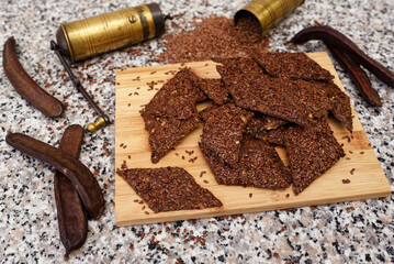Delicious although very healthy flaxseed cookies.