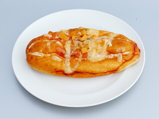 bread on white plate
