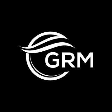 GRM letter logo design on black background. GRM  creative initials letter logo concept. GRM letter design.

