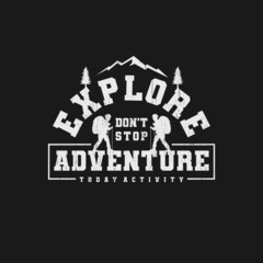 explore typography t-shirt adventure design
