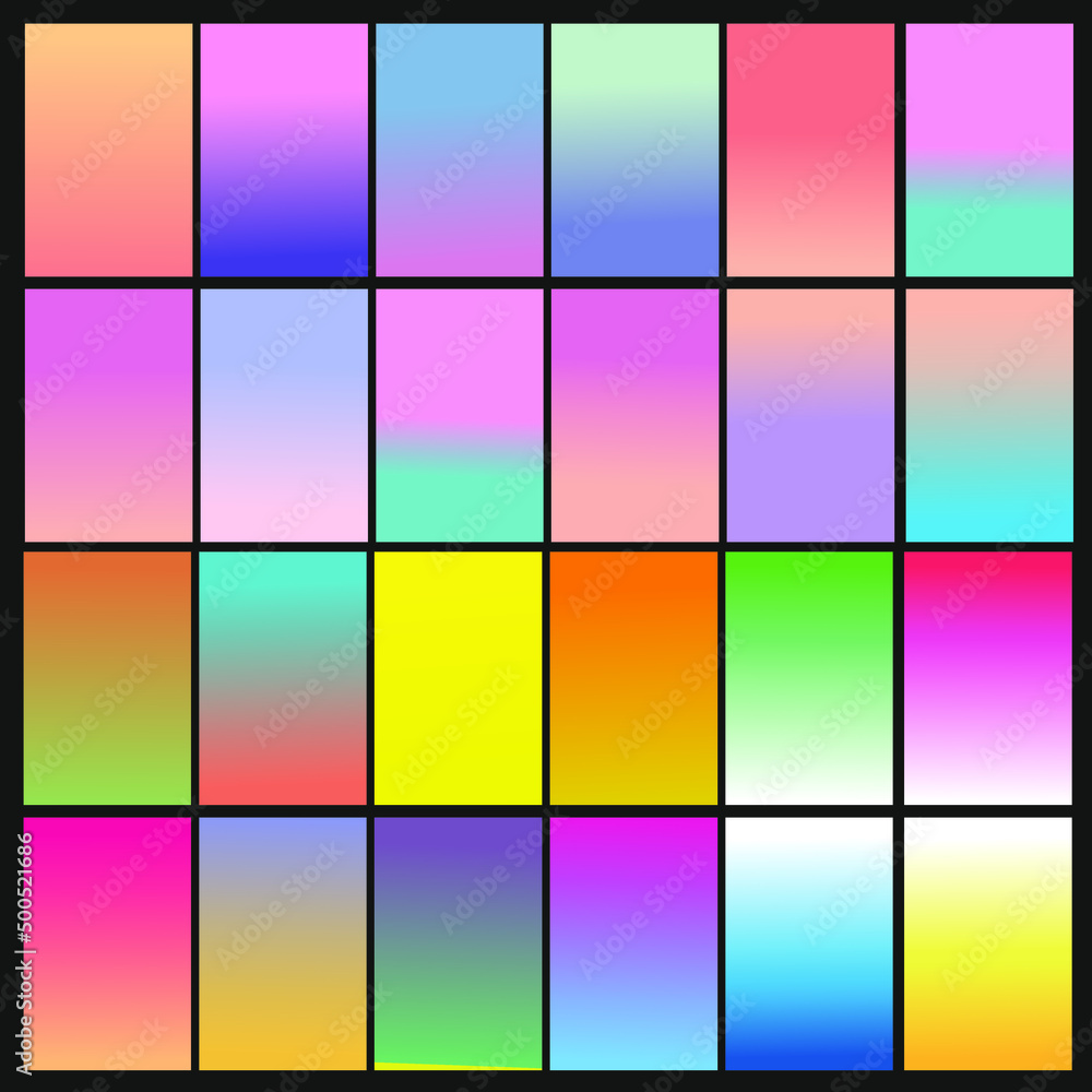 Poster set of modern screen vector background. color template for mobile app